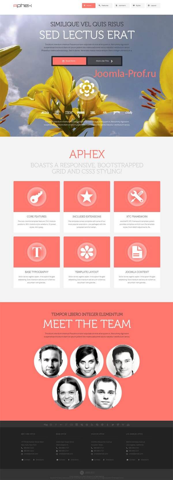 13jxtc-aphex шаблон Joomla 3.0 красивый бизнес