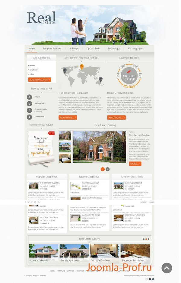 1dj-real-estate02 шаблон Joomla недвижимость