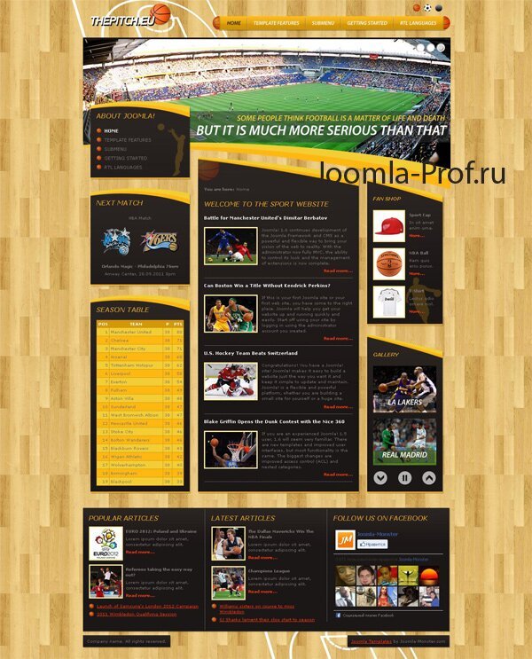 1dj-sport01 шаблон Joomla 2.5