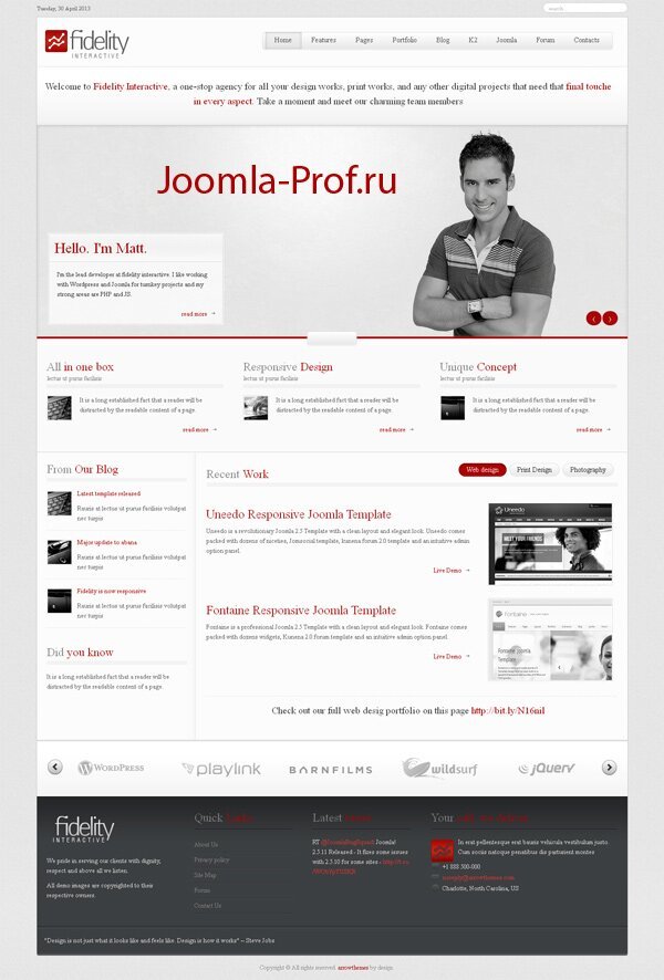 шаблон joomla TFFidelity