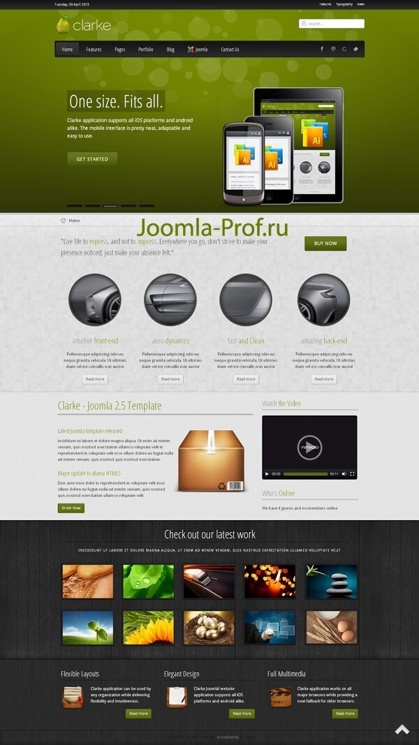 clarke ThemeForest шаблон joomla
