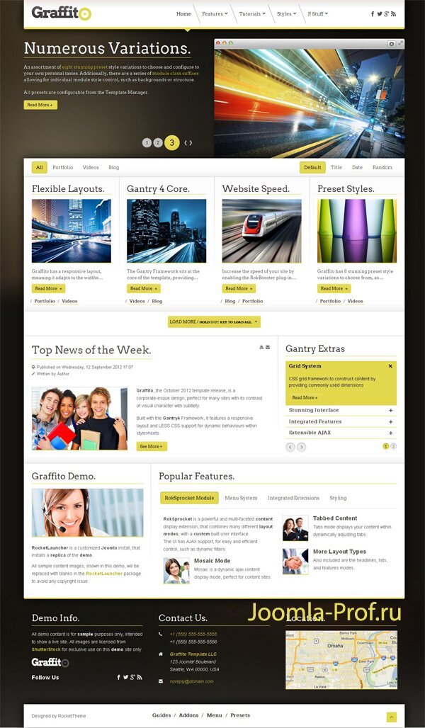 graffito шаблон для joomla 2.5