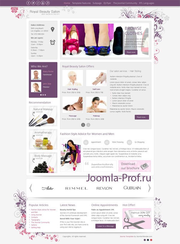 jm-royal-beauty-salon Joomla шаблоны салон красоты