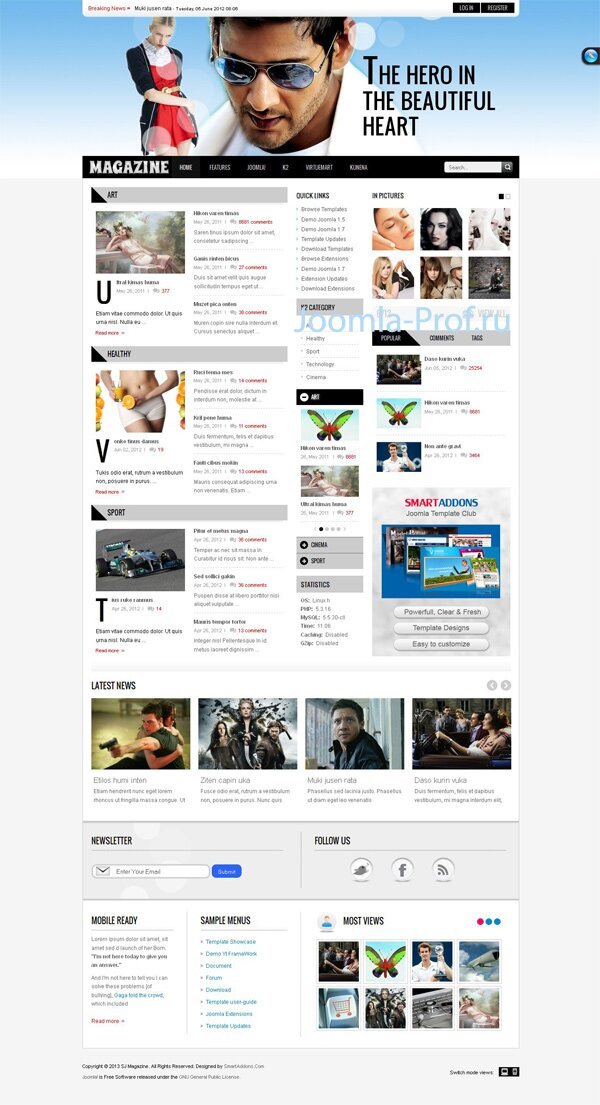 magazine шаблон joomla 2.5 для портала