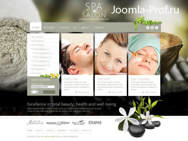 ot_spasalon шаблон Joomla 2.5 салон красоты
