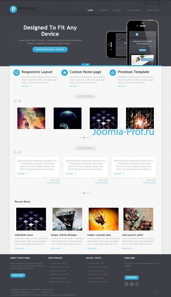 portfisimo шаблон joomla портфолио