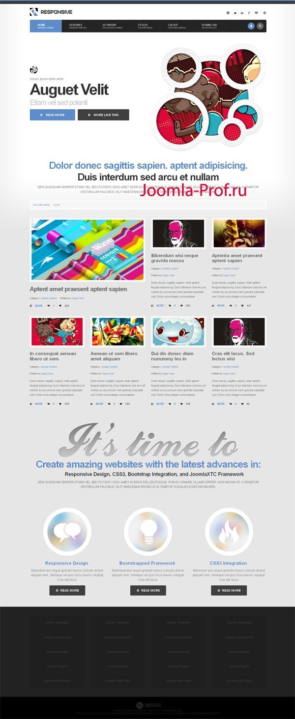 responsive joomla шаблон от JoomlaXTC