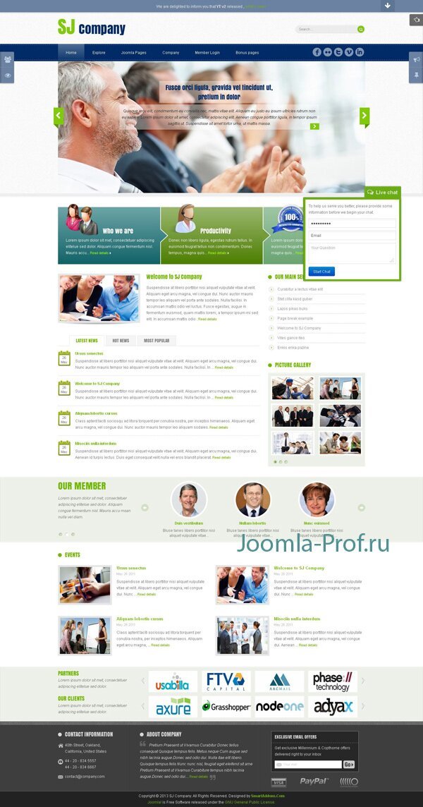 sj-company Joomla 2.5 шаблон бизнес