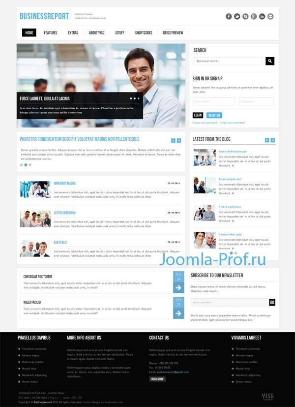 10businessreport шаблон Joomla бизнес