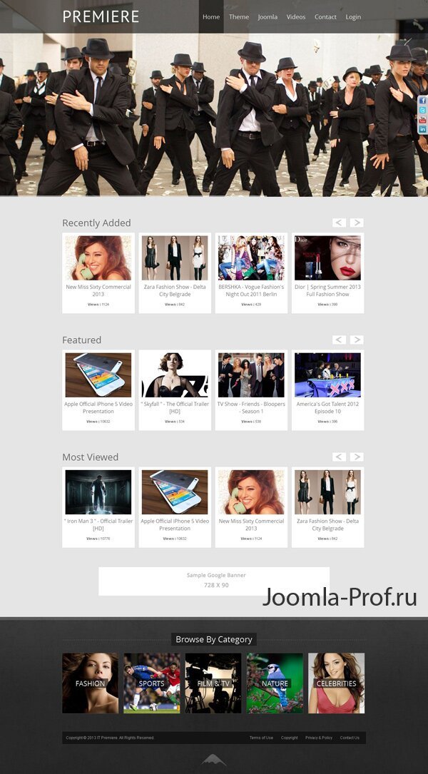 2it_premiere шаблон Joomla 2.5 портал