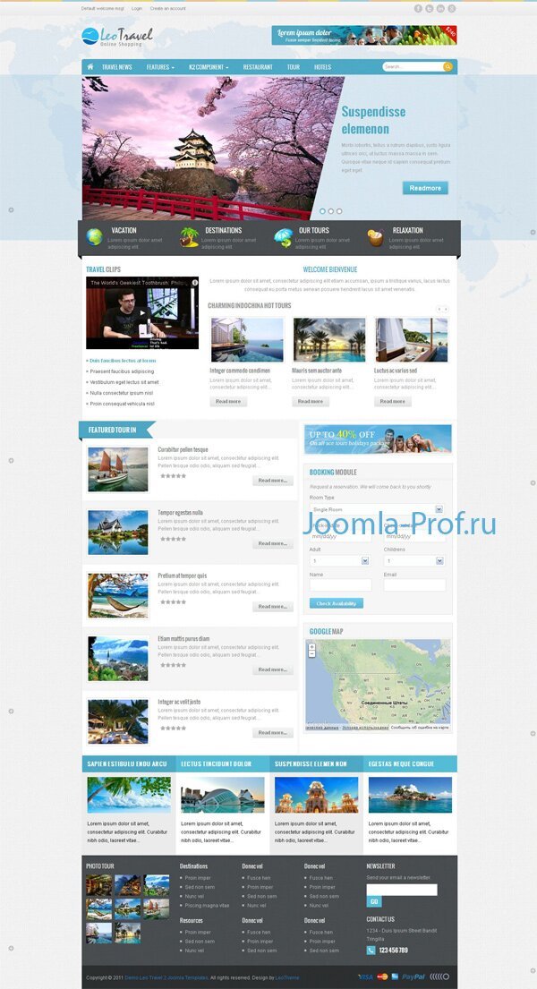 4leo_travel2 шаблон Joomla туризм