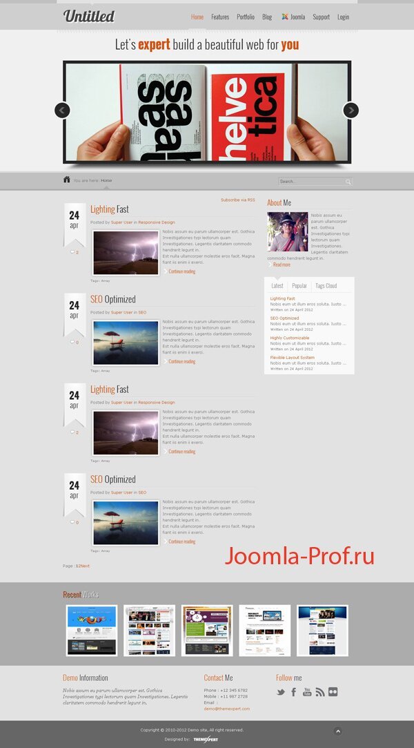 7untitled шаблон Joomla 2.5 дизайн