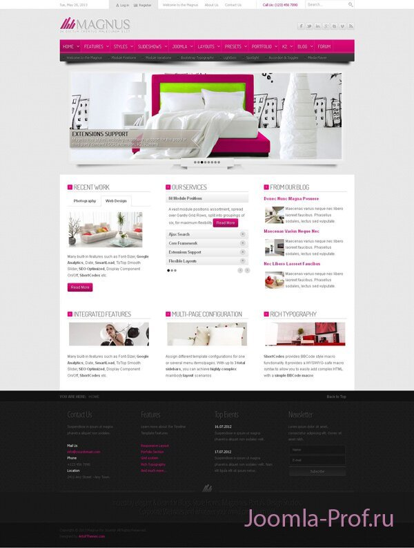 8magnus шаблон Joomla 2.5 сайт фирмы