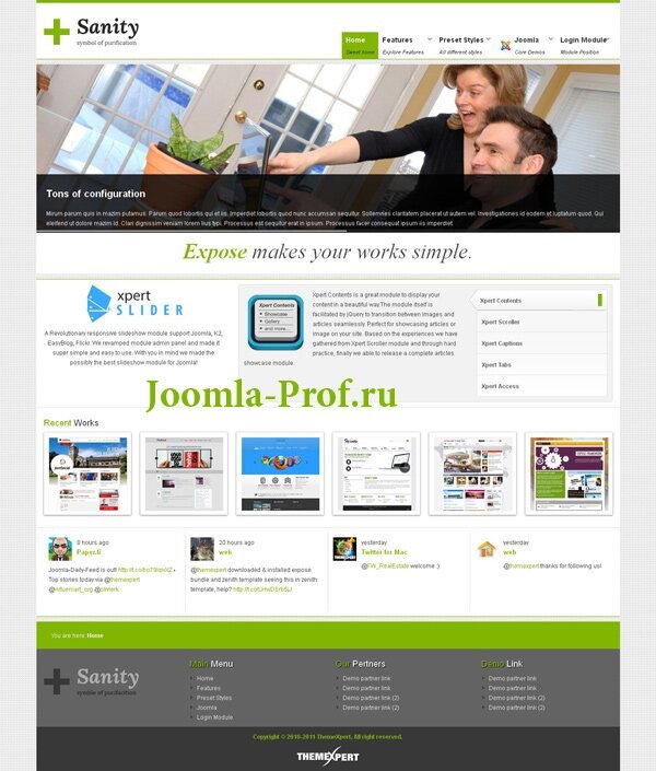 8sanity шаблон Joomla 2.5 бизнес